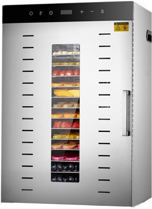 Food Dehydrator Machine, 16 Trays Stainless Steel Dehydrators for Food and Jerky, Adjustable Temperature & Timer, Commercial Dehydrator Machine for Home for Fruit, Meat, Beef, Veggies