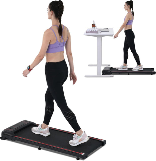 Walking Pad, 2-in-1 2.5HP Treadmill Under Desk Space-Saver for Home & Office, Powerful yet Quiet with Bluetooth Speaker & LED Display, 265lbs Capacity & Remote Control
