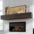 Fireplace Mantel - Floating Mantel Shelf, Wood Mantels for Over Fireplace, Wall-Mounted Mantels, Weight Capacity 60lbs, 60 X 9 X 6 inch, Oak