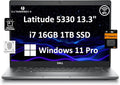 Dell Latitude 5330 Business Laptop (13.3"" FHD, Intel 10-Core i7-1265U Vpro, 16GB RAM, 1TB SSD, IST Card) 2 x Thunderbolt 4, Backlit KB, Fingerprint, Webcam, NFC, 2024 Latitude 5000, Win 11 Pro, Gray