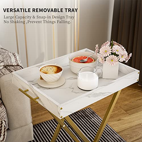 Folding TV Tray Tables with Removable Serving Tray, Set of 2 S62929