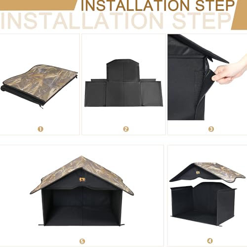 Outdoor Cat House Waterproof Pet Shelter for Feral Cats X13636