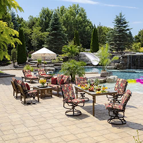 ARDEN Outdoor Dining Chair Cushion 20 x 20 in Weather-Proof Fade Resistant Sapphire Blue J523