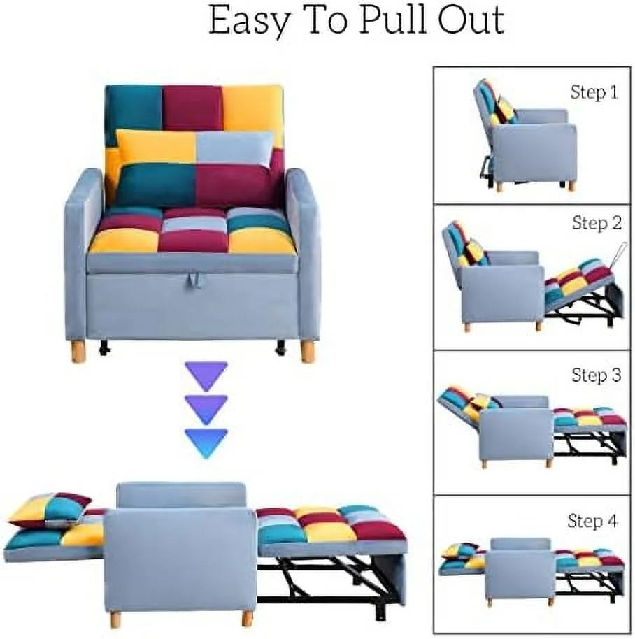 xrboomlife Convertible Sofa Bed with Lumbar Support O213330