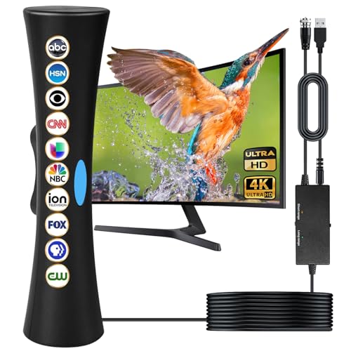 TV Antenna for Smart TV Up to 920+ Miles Range, Indoor Outdoor Antenna for All Old/Smart HDTVs, 4K 8K 1080P HD Digital Antenna with Amplifier Signal Booster/Coaxial Cable