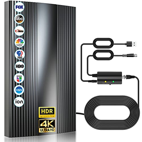 2024 Upgraded tv Antenna, 1000 Miles Long Range HDTV Antenna for Smart/Old tv Local Channels Best Rated Digital hd Antenna ultralink Indoor/Outdoor with Signal Amplifier & Long Thick Coaxial Cable