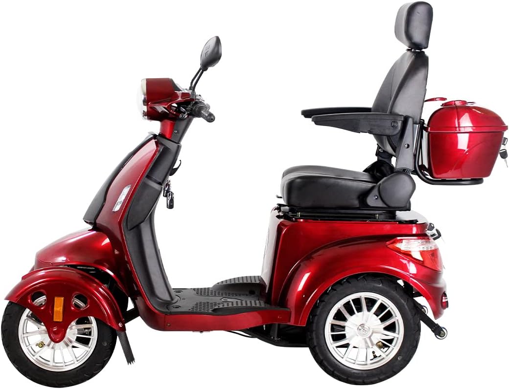 Red Powered Mobility Scooter for Adults with Adjustable Seat B1401
