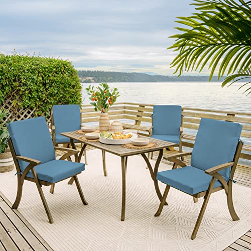 ARDEN Outdoor Dining Chair Cushion 20 x 20 in Weather-Proof Fade Resistant Sapphire Blue J523