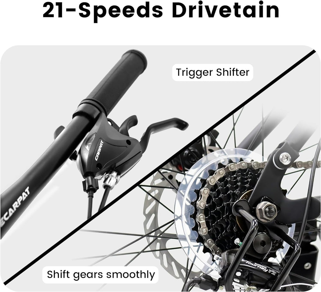 26 Inch Dual Suspension Mountain Bike, 21-Speed Disc Brake F100