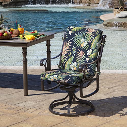 ARDEN Outdoor Dining Chair Cushion 20 x 20 in Weather-Proof Fade Resistant Sapphire Blue J523