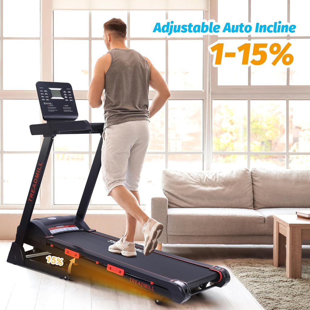 Folding Treadmill with Auto Incline and Heart Sensor G7949