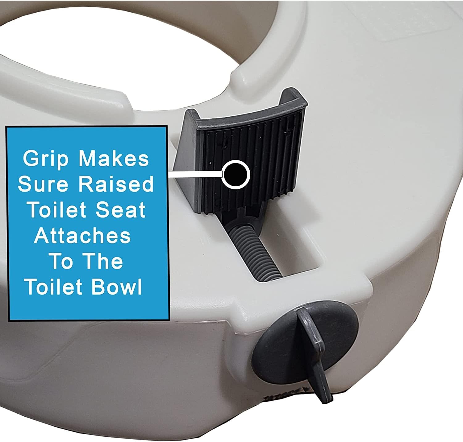 Carex E-Z Lock Raised Toilet Seat with Adjustable Handles V153