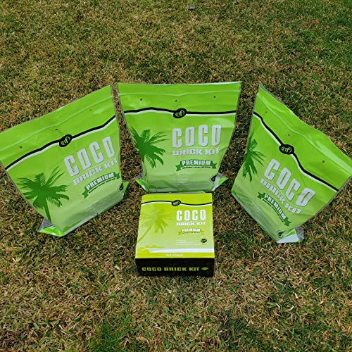 Coco Coir Bricks 5.5 Lbs Organic Compressed Soil Peat Blocks for Plants D73293