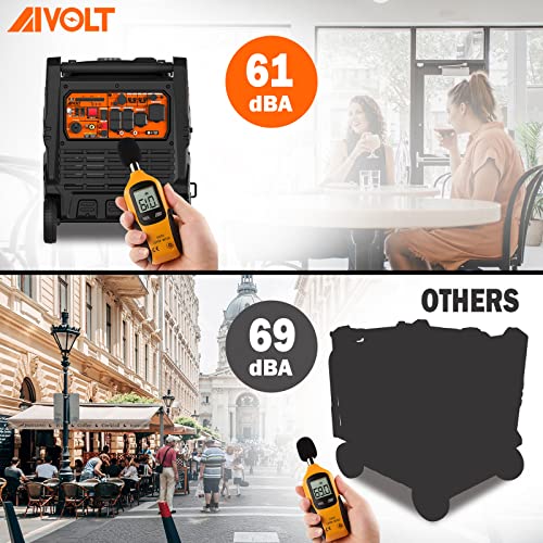 AIVOLT 8000W Dual Fuel Portable Inverter Generator, Gas Propane, Electric Start, RV Ready F63979