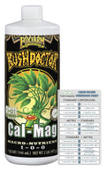 FoxFarm Bush Doctor Cal-Mag Organic | Calcium and Magnesium Plant Supplement | 1 Quart (32 fl oz) + Twin Canaries Chart