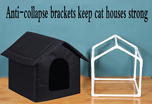 Outdoor Cat House Waterproof Shelter for Cats and Dogs, Brown W706