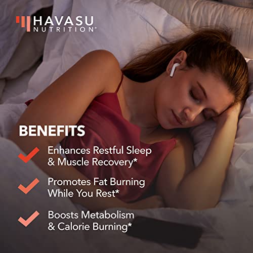 HAVASU NUTRITION Night Time Fat Burner Sleep Supplement, 60 Pills H507