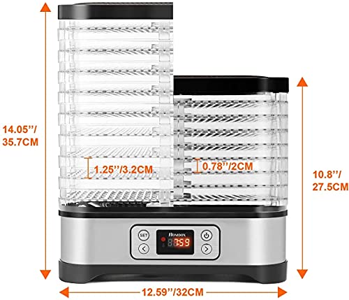 Food Dehydrator Machine, 8 Trays, 400W Digital Timer, BPA Free X8953