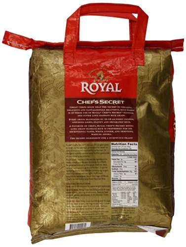 Royal Chef's Secret Extra Long Grain Basmati Rice, 10 lb U40270