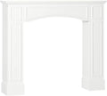 HOMCOM Modern Fireplace Mantel, Surround Mantels for Fireplace with Decorative Pattern Interior Width 29" White