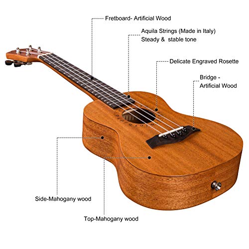 23" Concert Mahogany Ukulele Kit, Natural Matt B408306