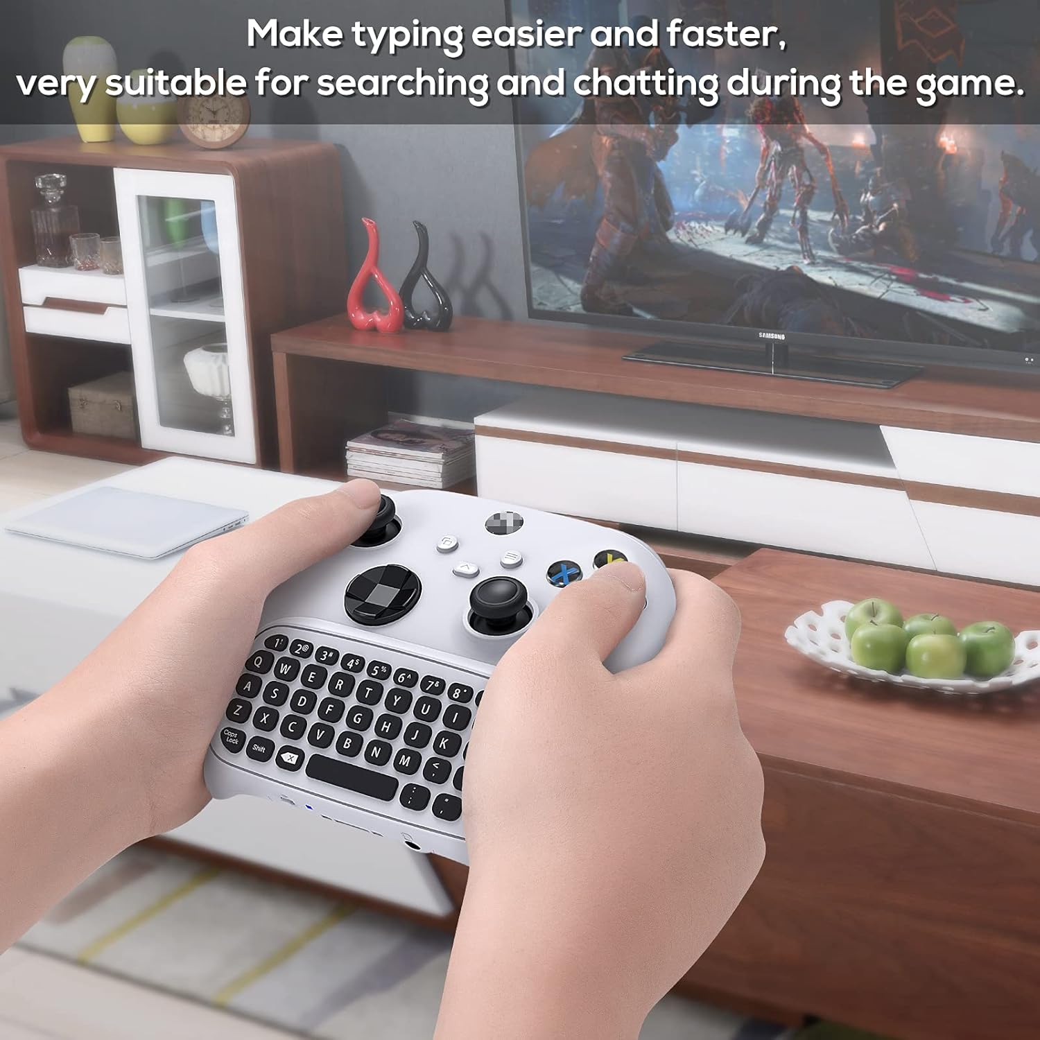 MENEEA Mini Chatpad Keyboard for Xbox Series X/S/One Controller with 3.5mm Audio Jack J538