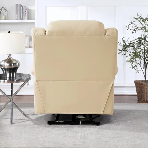 Power Lift Recliner Chair with Heat and Massage for Elderly, Beige I68465