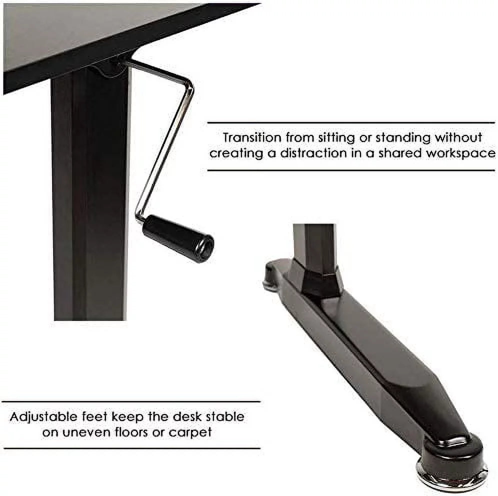 Standing Desk Converter Height Adjustable Sit-Stand Desk for Dual Monitor Home Office Black 48" K856