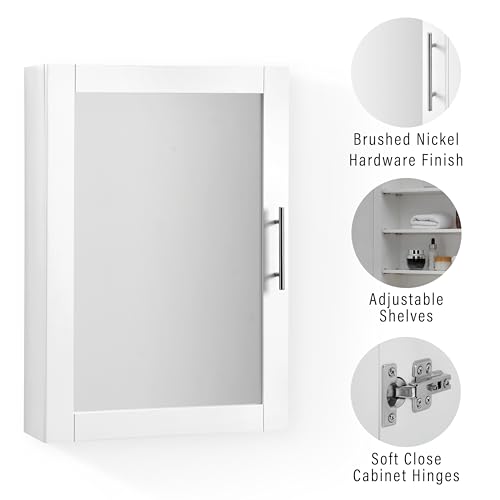 Crosley Furniture Savannah Wall Mounted Medicine Cabinet, White G910