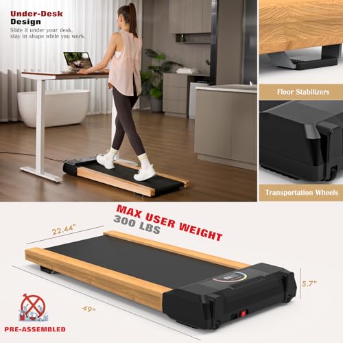 Walking Pad Under Desk Treadmill with Remote Control LED Display Q59602