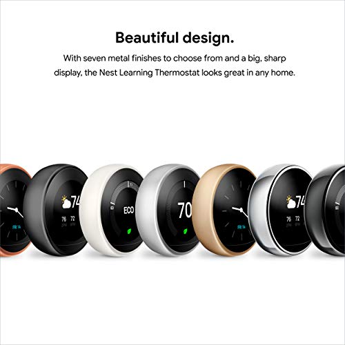 Google Nest Learning Thermostat 3rd Gen - Smart Programmable Thermostat - White L596082