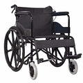 Extra-Wide Wheelchair, Heavy Duty Bariatric Wheelchair - Folding Transport Chair for Adults with Comfortable Full Arms and Swing-Away Footrests, 20" Wide Seat,418 Lbs Weight Capacity,Blue