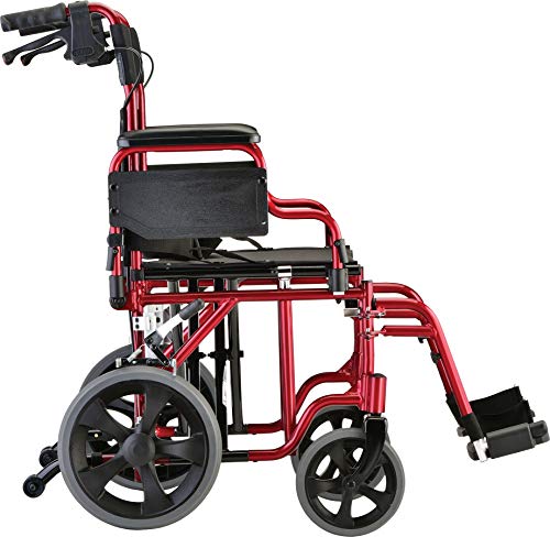 NOVA Heavy Duty Bariatric Transport Chair 400 lb Capacity, Red O766015