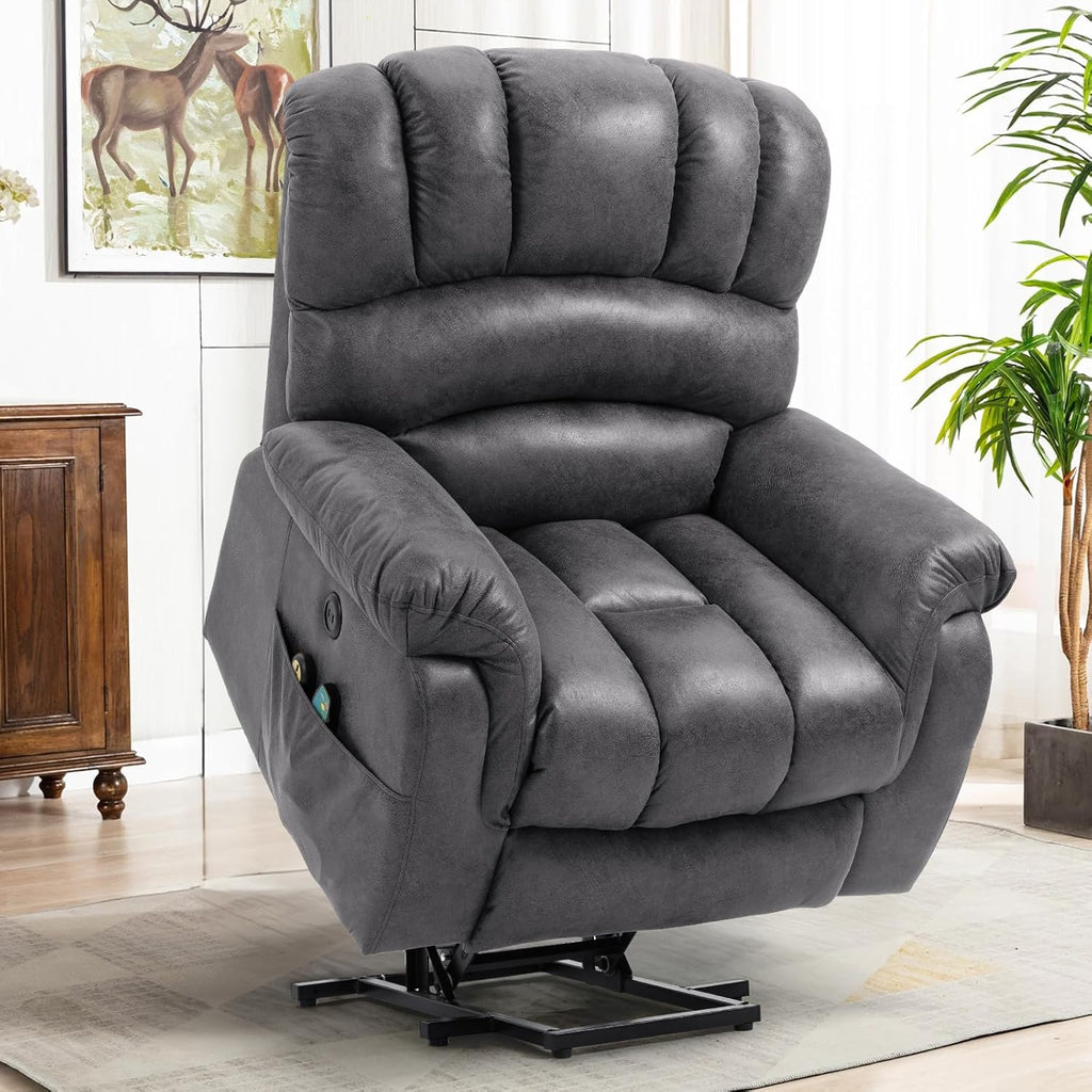 VIVIJASON Power Lift Recliner Chair with Heat & Massage for Elderly, Gray T499