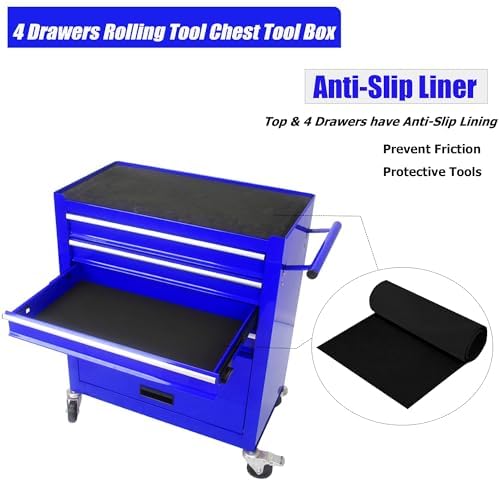 5-Drawer Rolling Tool Cart with Wheels, Black V51953