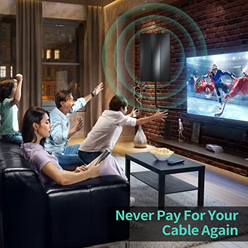 2024 Upgraded TV Antenna, 1000 Miles Long Range HDTV Antenna for Local Channels, Indoor/Outdoor with Signal Amplifier J38393