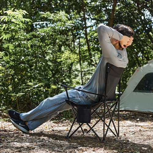Portable Folding Camping Chair with Cup Holder and Side Bag, Blue F231