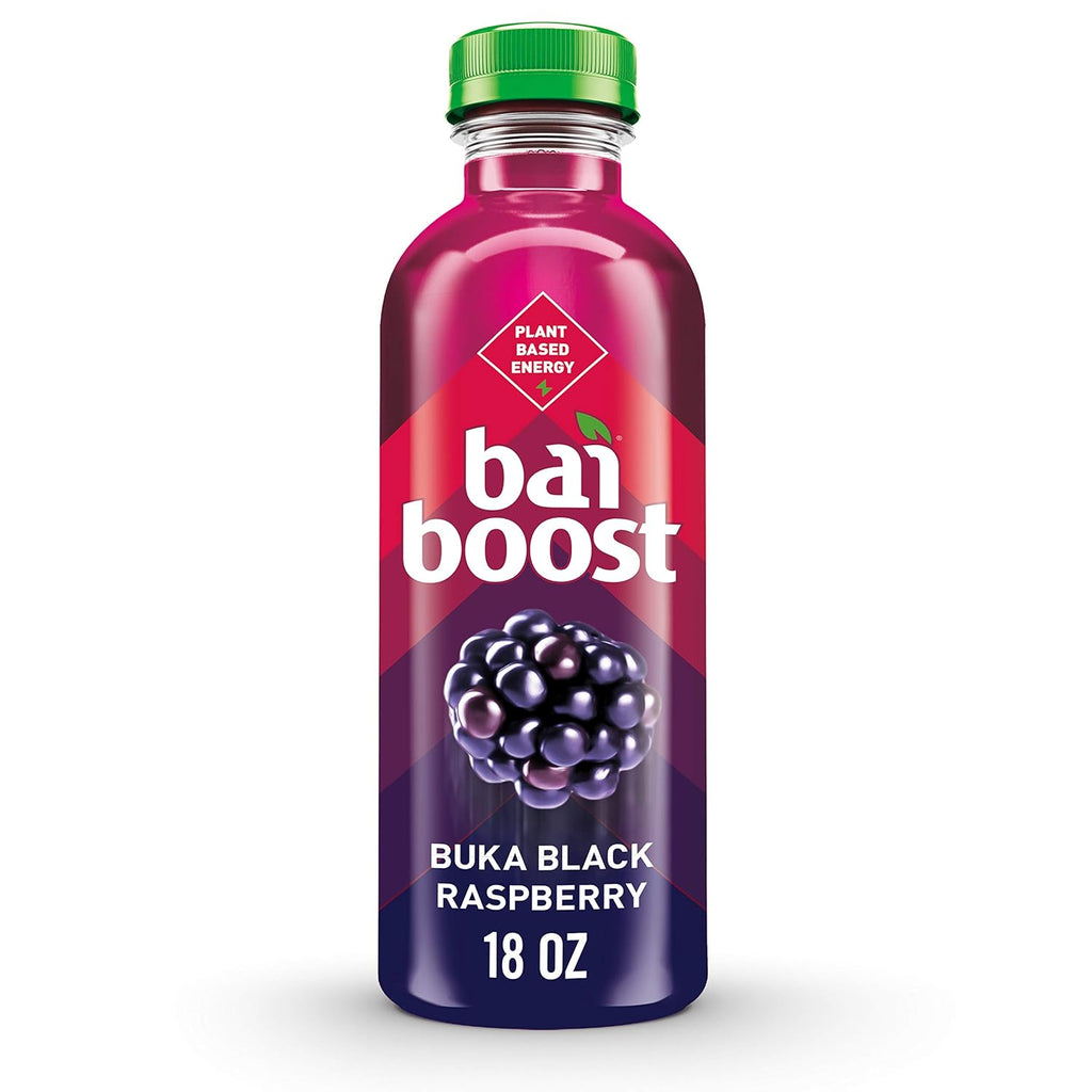 Bai Boost Buka Black Raspberry, Antioxidant Infused Beverage, 18 fl oz bottle (Pack of 6)
