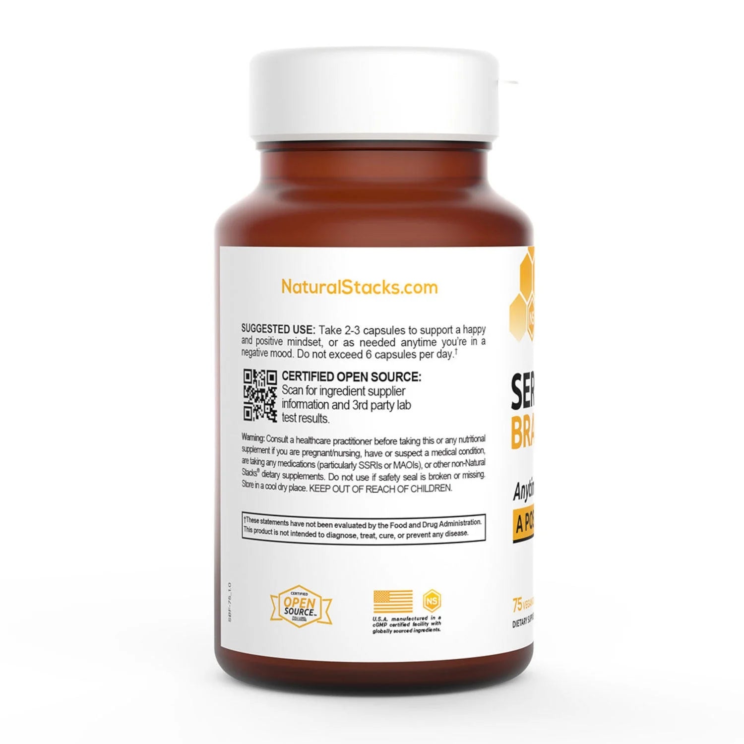 Natural Stacks Serotonin Positive Mood Capsules, 75 Count L851882