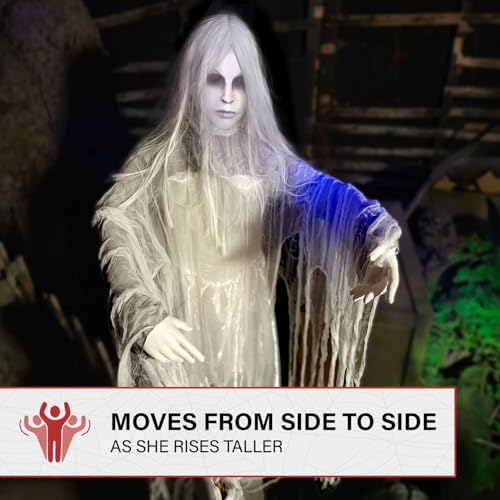 Haunted Hill Farm Soul Sucker Demon Reaper with Child by Tekky, Motion-Activated Halloween Animatronic Q202293