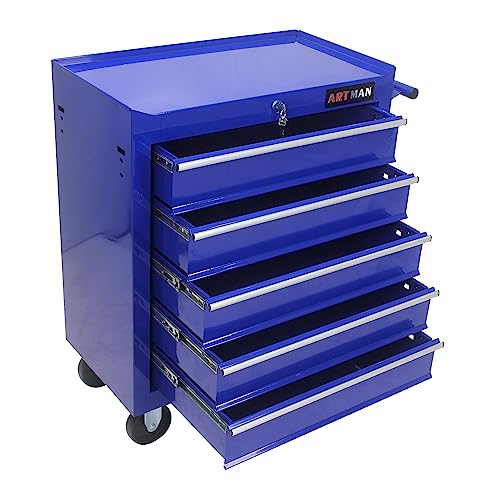 5-Drawer Rolling Tool Cart with Wheels, Black V51953