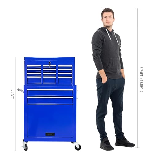 5-Drawer Rolling Tool Chest with Brake Casters, Black E95317