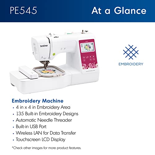 Brother PE545 Embroidery Machine with Wireless LAN and LCD Touchscreen O2843