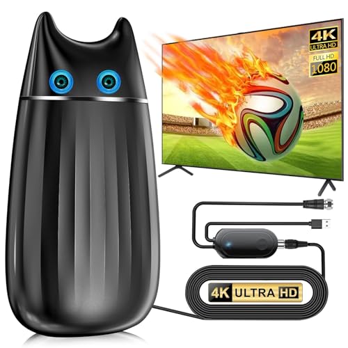 2024 Upgraded Digital TV Antenna, 1000 Miles Range TV Antenna for Smart TV Indoor with High Gain Amplifier Signals Booster, HD Antenna for TV Indoor Support 8K 4K 1080P for Smart/Older TV-36ft Cable
