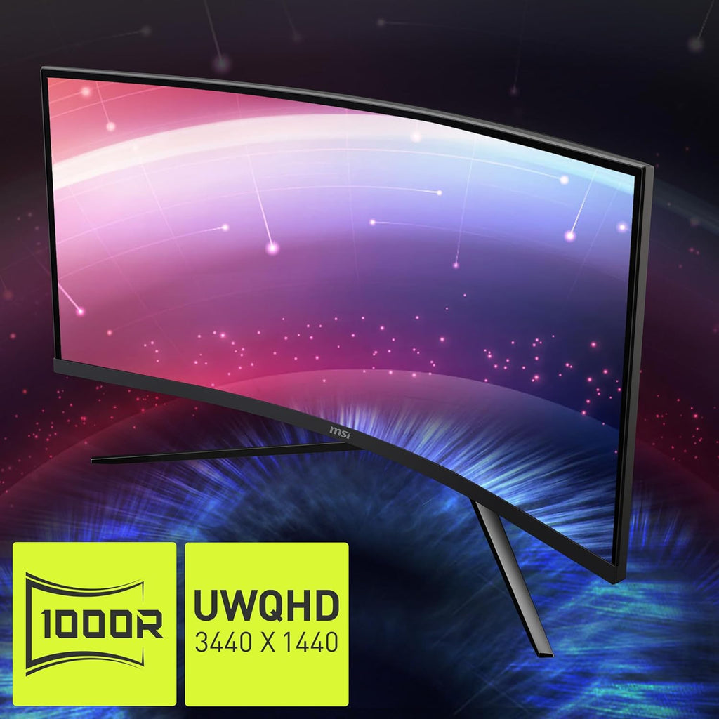 MSI MAG345CQR 34-inch UWQHD 180Hz Gaming Monitor, Black I989
