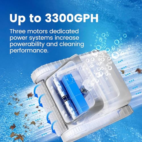 SMOROBOT Tank C1 Cordless Robotic Pool Cleaner for Inground Pools, Wall Climbing, 150 Min Runtime Y213