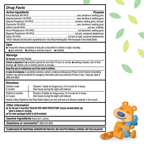 Hyland's Baby Daytime Soothing Tablets with Chamomilla, 125 Count X50294