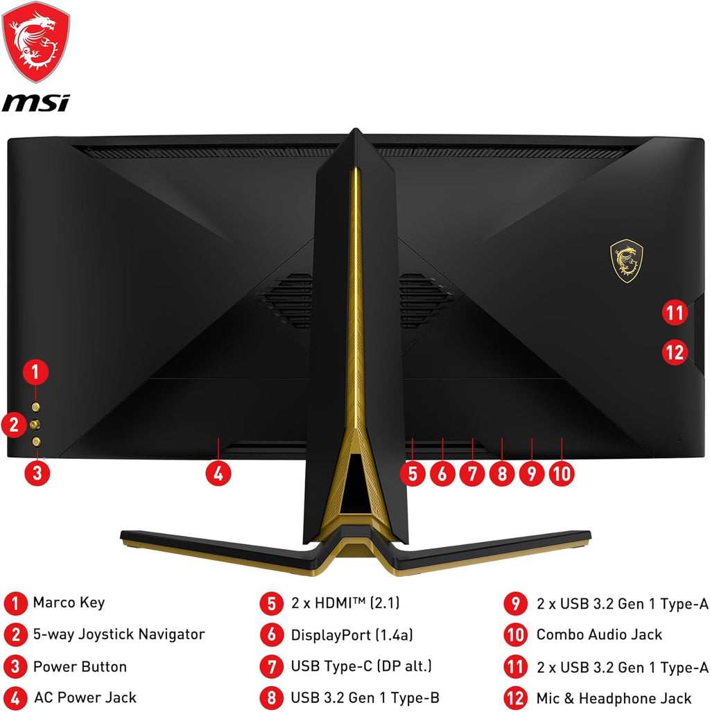 MSI MEG 342C QD OLED 34" Curved Gaming Monitor, UWQHD, 175Hz E274446