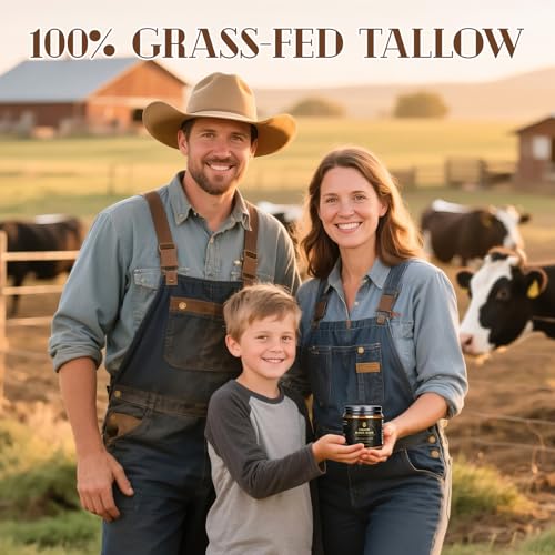 Beef Tallow and Honey Balm for Face and Body, Organic Grass-Fed, 120g B486324