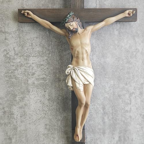 BC Catholic Crucifix Wall Cross 24" H Jesus Christ Indoor Home Decor Q2061